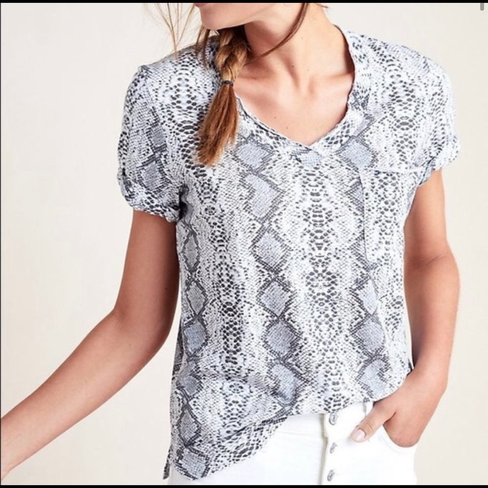 t.la at Anthropologie Snake Skin Print T-Shirt